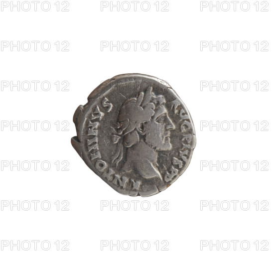 Denarius of Antoninus Pius (86–161; Roman emperor 138–161). Obverse: head of Antoninus Pius in a laurel wreath to the right, legend 'ANTONINVS AVG PIVS PP'. Reverse: winged lightning lies on the throne (pulvinar), legend 'COS IIII'. Iconography includes lightning above the throne and lightning bolts. Date: 145–161. Roman Empire, Rome. Coin; diameter 17.0–18.0 mm, weight 2.93 g, axis 180°.