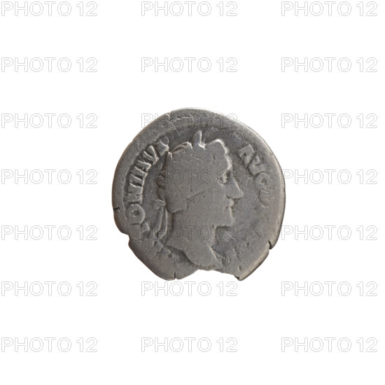 Denarius of Antoninus Pius (86–161; Roman emperor 138–161), obverse: head of the emperor in a laurel wreath to the right, inscription 'ANTONINVS AVG PIVS PP' around; reverse: winged lightning bolt lies on a throne (pulvinar), inscription 'III' around; imagery includes lightning above the throne and thrones/lightning bolts; dated 145–161, Roman Empire (27 BC–476), Rome; coin: silver, diameter ~16.5–17.0 mm, weight 2.45 g, axis 0°.