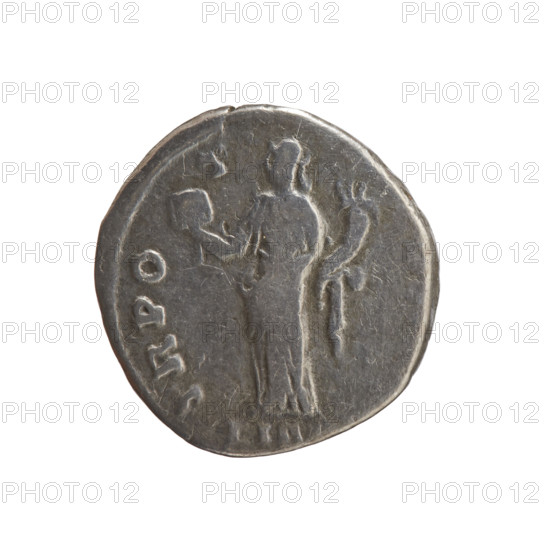 Denarius, Antoninus Pius (86–161; Roman emperor 138–161). Obverse: Head of Antoninus Pius in a laurel wreath, with drapery on the left shoulder, facing right; inscription ANTONINVS • AVG • PIVS • PP. Reverse: Liberalitas (personification) stands left, holding an abacus in the right hand and a cornucopia in the left; inscription TR P O - T - COS. Inscription in episode LIB. Roman Empire, 145–161. Coin: diameter 17.0–17.5 mm, weight 2.88 g, axis 195°.
