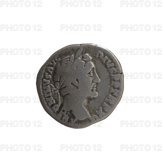 Denarius of Antoninus Pius (86–161; Roman emperor 138–161), 151–152. Obverse: Head of Antoninus Pius in a laurel wreath facing right, inscription ANTONINVS AVG PIVS PP TR P XV. Reverse: Fortuna standing right, holding a long rudder leaning against a globe in her right hand and a cornucopia in her left, inscription COS IIII. Roman Empire, Rome. Silver coin; diameter 16.5–17.5 mm, weight 3.27 g, axis 180°.