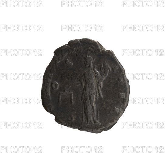 Denarius of Antoninus Pius (86–161; Roman emperor 138–161). Obverse: Head of Antoninus Pius in a laurel wreath facing right, inscription ONINVS AVG - P, VS PP TR P XII all around. Reverse: Aequitas standing left, holding scales in his outstretched right hand and a cornucopia in his left, inscription C - OS - IIII all around. Dated 148–149. Roman Empire, Rome. Coin; diameter 18.0–19.0 mm, weight 3.00 g, axis 195 degrees.