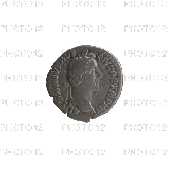 Denarius of Antoninus Pius (86–161; Roman emperor 138–161), struck 148–149. Obverse: head of Antoninus Pius in a laurel wreath facing right, legend 'ANTONINVS AVG - PIVS PP TR P XII'. Reverse: Aequitas standing left, holding scales in his outstretched right hand and a cornucopia in his left, with inscription elements '- OS - IIII'. Roman Empire, Rome. Coin; diameter 16.5–17.5 mm, weight 2.88 g, axis 0°.