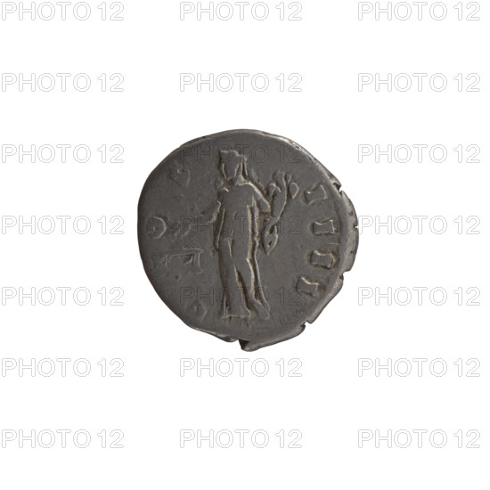 Denarius, Antoninus Pius (86–161; Roman emperor 138–161), issuer. Obverse: Head of Antoninus Pius in a laurel wreath facing right, legend 'ANTONINVS AVG - PIVS PP TR P XII.' Reverse: Aequitas standing left, holding scales in his outstretched right hand and a cornucopia in his left; legend '- OS - IIII.' Iconography: personifications, Aequitas, scales, cornucopia. Date: 148–149. Culture/place: Roman Empire, Rome. Object type/material: coin (denarius). Dimensions: diameter 16.5–17.5 mm; weight 2.88 g; axis 0°.