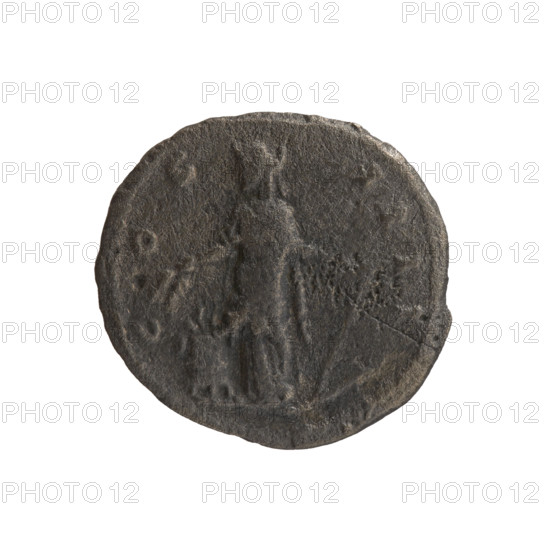 Denarius, Antoninus Pius (86–161; Roman emperor 138–161), issuer: Antoninus Pius. Obverse: Head of Antoninus Pius in a laurel wreath facing right, inscription A•ONINVS AVG - PIVS PP TR P XII. Reverse: Annona (personification) standing left, holding ears of corn above a container (modius) in her right hand and an anchor in her left hand, inscription C OS - IIII circumferential. Iconography: Annona, ears of corn, modi, anchors. Date: 148–149. Culture/place: Roman Empire, Rome. Object type/material: coin (denarius). Measurements: diameter 17.0–18.0 mm, weight 2.10 g, axis 0°.