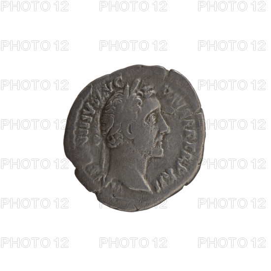 Denarius, Antoninus Pius (86–161; Roman emperor 138–161), issuer: Antoninus Pius. Obverse: Head of Antoninus Pius in a laurel wreath facing right, inscription ANT NINVS AVG - PIVS PP TR P XII. Reverse: Annona (personification) standing left, holding ears of corn above a container (modius) in her right hand and an anchor in her left, inscription C O S - III - I circumferential. Iconography: Annona, ears of corn, anchors, modius, head of the emperor in a laurel wreath. Date: 148–149. Culture/place: Roman Empire, Rome. Object type/material: Coin (denarius). Dimensions: diameter 17.5–18.0 mm, weight 2.70 g, axis 15 degrees.