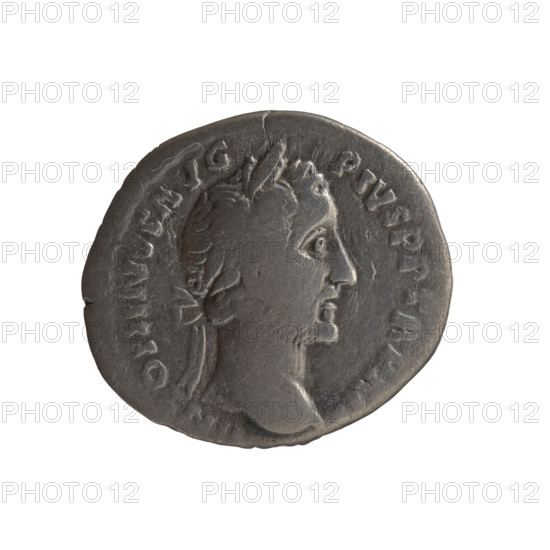 Denarius of Antoninus Pius (86–161; Roman emperor 138–161), issuer: Antoninus Pius; obverse: head of Antoninus Pius in a laurel wreath facing right, legend 'ANTONINVS AVG - PIVS PP TR P XII'; reverse: Felicitas (personification) standing left, holding a long caduceus in his right hand and a cornucopia in his left, with legend 'C O - S -' and marks 'I II'; date: 148–149; Roman Empire (27 BC–476), Rome; coin; diameter 18.0–18.5 mm; weight 2.70 g; axis 165°.