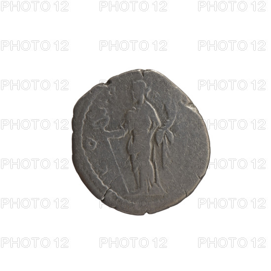 Denarius of Antoninus Pius (reigned 138–161 CE), 148–149 CE. Obverse: laureate head of Antoninus Pius facing right, inscription 'AN•TONINVS AVG - PIVS PP TR P XII'. Reverse: Felicitas standing left holding a long caduceus in her right hand and a cornucopia in her left, inscription 'C O - S -'. Roman Empire, Rome. Coin; diameter 17.5 mm, weight 3.00 g, axis 180°.