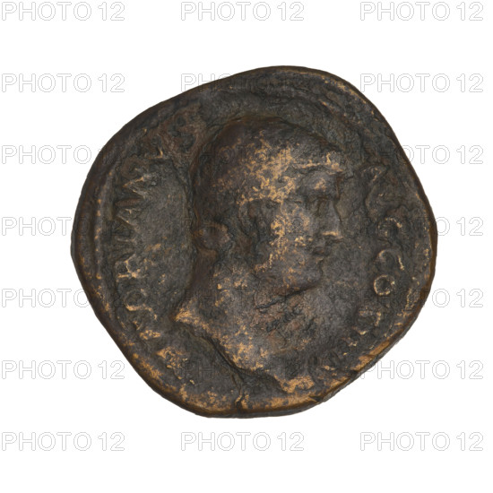 Hadrian (76–138; Roman emperor 117–138). Obverse: head of Hadrian in laurel wreath facing right; rim inscription: HADRIANVS. Reverse: Felicitas (personification) standing left, wearing a long robe, holding a branch in her right hand and a vertical sceptre in her left; rim inscription: FELIC; on the sides the letters SC. Date: 119–138. Rome, Roman Empire (27 BC–476). Coin; weight 13.85 g.