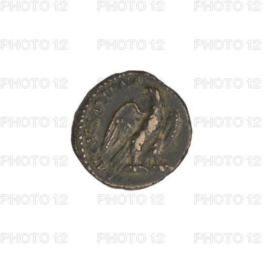 quarter, Hadrian (76–138; Roman emperor 117–138), wings, feathers, eagles, Obv.: eagle standing frontally with head turned left; rim inscription: IMPCAESARTRAIAN, Rev.: concave side of obverse, 119–138, Rome, Roman Empire (27 BC–476), coin, weight 3.30 g