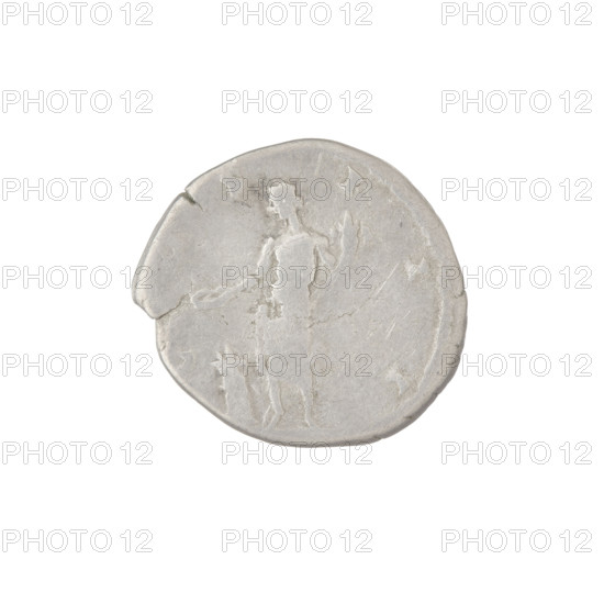 Denarius, Hadrian (76–138; Roman emperor 117–138). Obverse: head of Hadrian in laurel wreath facing right; rim inscription: HADRI AVGVSTVS. Reverse: Genius standing left, dressed in waist-length robe, holding a patera over an altar in right hand and a cornucopia in left; rim inscription: COSIII. Date: 125–128. Rome, Roman Empire (27 BC–476). Coin; weight 3.01 g.