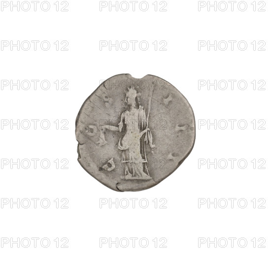 Denarius of Hadrian (76–138; Roman emperor 117–138). Obverse: head of Hadrian in laurel wreath facing right; rim inscription HADRIANVS AVGVSTVS. Reverse: Libertas standing left, wearing a long robe, holding a pileus in her right hand and a long sceptre in her left; rim inscription COS III. Dated 125–128, Rome, Roman Empire (27 BC–476). Coin; weight 2.96 g.