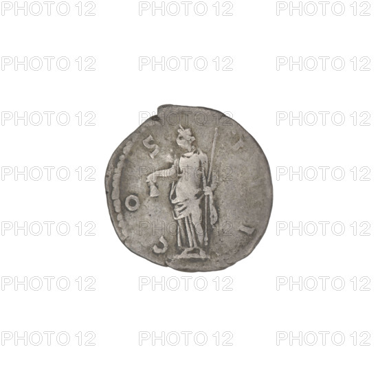 Denarius, Hadrian (76–138; Roman emperor 117–138). Obverse: head of Hadrian in laurel wreath facing right; rim inscription HADRIANVS AVGVSTVS. Reverse: Libertas standing left, wearing a long robe, holding a pileus in her right hand and a long scepter in her left; rim inscription COS III. Date: 125–128. Rome, Roman Empire (27 BCE–476 CE). Coin; weight 3.06 g.
