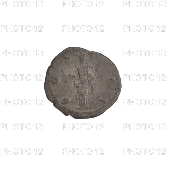 Denarius of Hadrian (reigned 117–138). Obverse: head of Hadrian in laurel wreath facing right; rim inscription HADRIANVS AVGVSTVS. Reverse: Libertas standing left, wearing a long robe, holding a pileus in her right hand and a long scepter in her left; rim inscription COS III. Date: 125–128 CE. Rome, Roman Empire. Coin; weight 2.51 g.