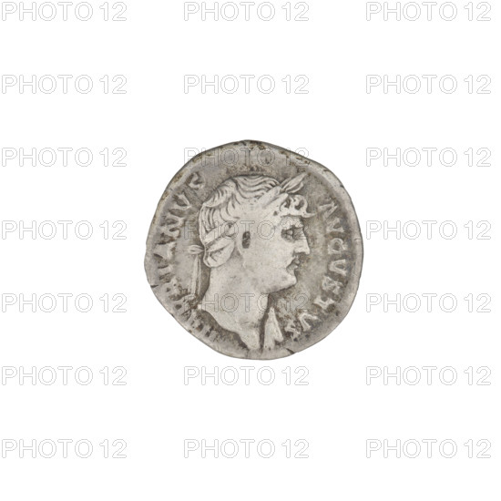Denarius of Hadrian (76–138; Roman emperor 117–138). Obverse: head of Hadrian in laurel wreath facing right; rim inscription HADRIANVSAVGVSTVS. Reverse: Libertas standing left, wearing a long robe, holding a pileus in her right hand and a long scepter in her left; rim inscription COSIII. Date: 125–128. Rome, Roman Empire (27 BC–476). Coin; weight 3.10 g.