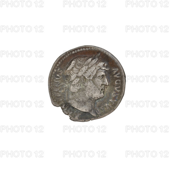 Denarius, Hadrian (76–138; Roman emperor 117–138). Obverse: head of Hadrian with laurel wreath facing right; rim inscription HADRIANVS AVGVSTVS. Reverse: Pudicitia (personification) seated left, wearing a long dress and veil, holding her veil with her right hand, left hand on her knee; rim inscription COS III. Date: 125–128. Rome, Roman Empire (27 BC–476). Coin, weight 2.90 g.