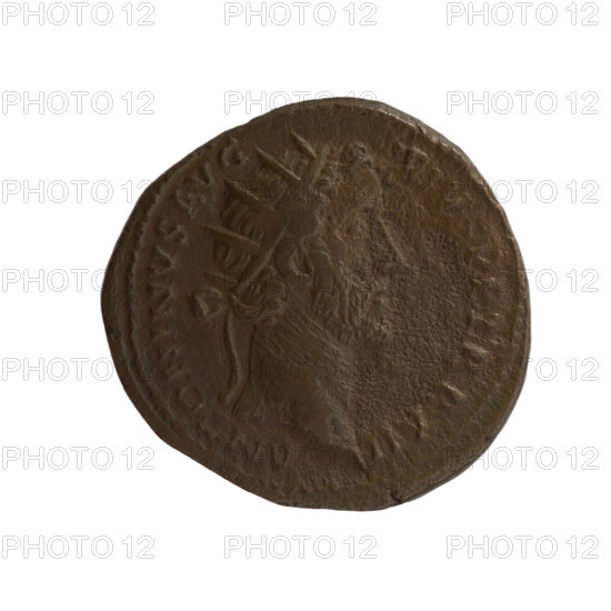 Dupondius, Antoninus Pius (86–161; Roman emperor 138–161) (issuer). Obverse: Head of Antoninus Pius in radiant crown facing right, inscription ANTONINVS AVG – PIV, PP TR P XII. Reverse: Aequitas standing left, holding scales in his right hand and cornucopia in his left, inscriptions C – O, II, with S – C in the fields. Date: 148–149. Place: Rome, Roman Empire (27 BC–476). Coin; diameter 26.0–27.5 mm; weight 13.70 g; axis 330°.