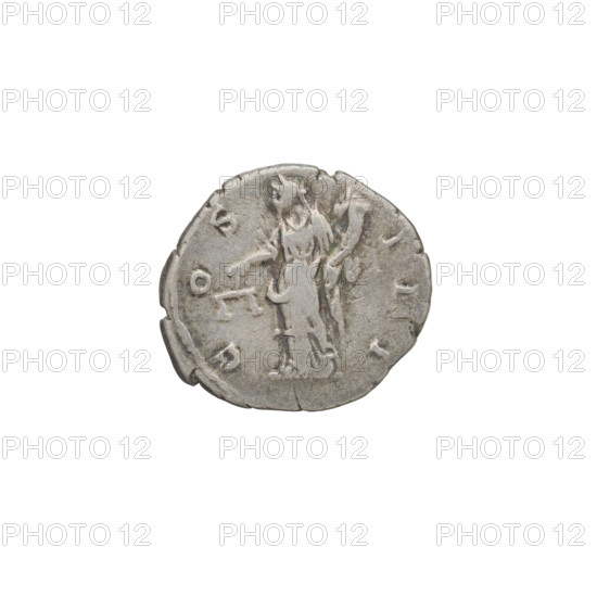 Denarius of Hadrian (reigned 117–138 CE). Obverse: laureate head of Hadrian facing right; rim inscription HADRIANVSAVGVSTVS. Reverse: Aequitas (personification) standing left, wearing a long robe, holding scales in right hand and a cornucopia in left; rim inscription COSIII. Date: 128–132 CE, Rome. Coin; weight 3.35 g.