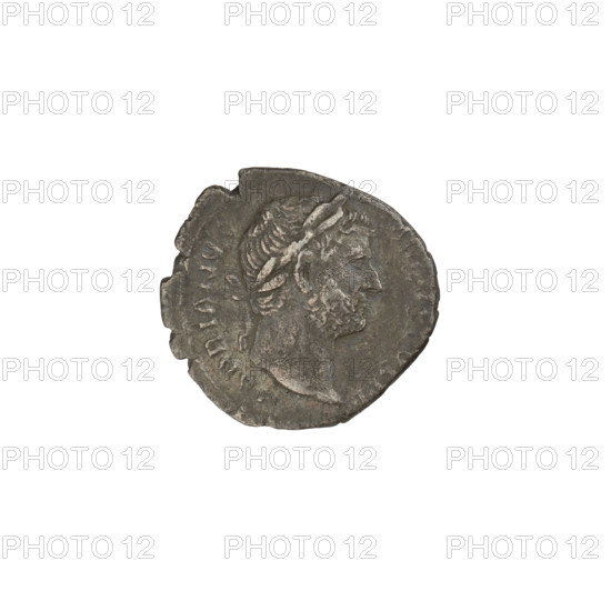Denarius, Hadrian (76–138; Roman emperor 117–138). Obverse: head of Hadrian in laurel wreath facing right; rim inscription: HADRIANVS AVGVSTVS. Reverse: Aequitas standing left, wearing a long robe, holding scales in right hand and cornucopia in left; rim inscription: COS III. Date: 128–132. Rome, Roman Empire (27 BC–476). Coin; weight 3.05 g.