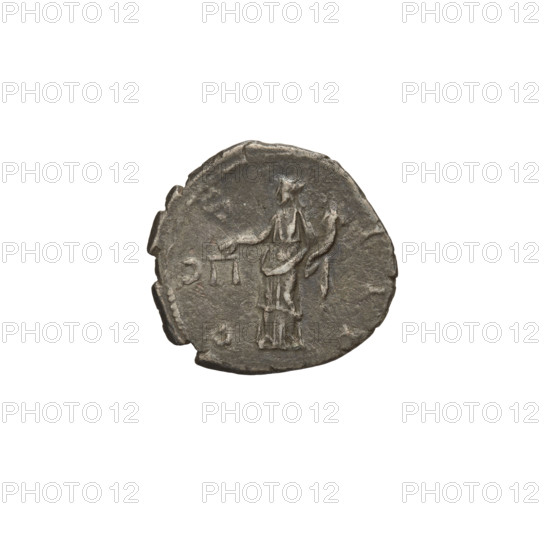 Denarius of Hadrian (76–138; Roman emperor 117–138). Obverse: head of Hadrian in laurel wreath facing right; rim inscription HADRIANVS AVGVSTVS. Reverse: Aequitas (personification) standing left, wearing a long robe, holding scales in right hand and a cornucopia in left; rim inscription COS III. Date: 128–132 CE, struck in Rome. Coin; weight 3.05 g.