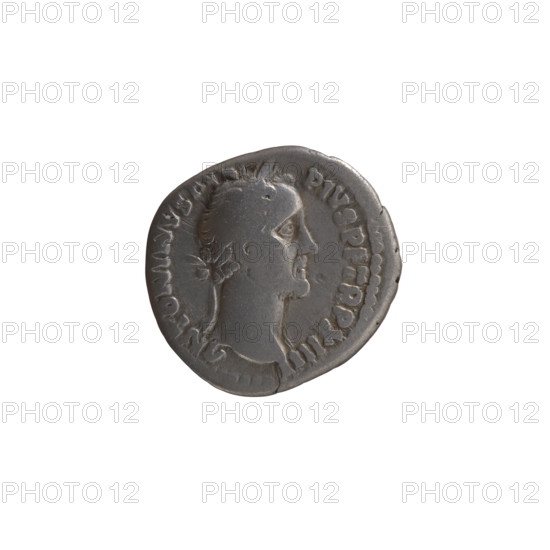 Denarius of Antoninus Pius (86–161; Roman emperor 138–161), c. 149–150. Obverse: Head of Antoninus Pius in a laurel wreath facing right, inscription 'ANTONINVS PIVS PP TR P XIII'. Reverse: Felicitas standing left, holding a long caduceus in his right hand and a cornucopia in his left, with inscription 'COS IIII'. Iconography: caduceuses, personifications, Felicitas, cornucopias. Roman Empire, Rome. Coin; diameter 16.5–18.0 mm, weight 3.15 g, axis 180 degrees.