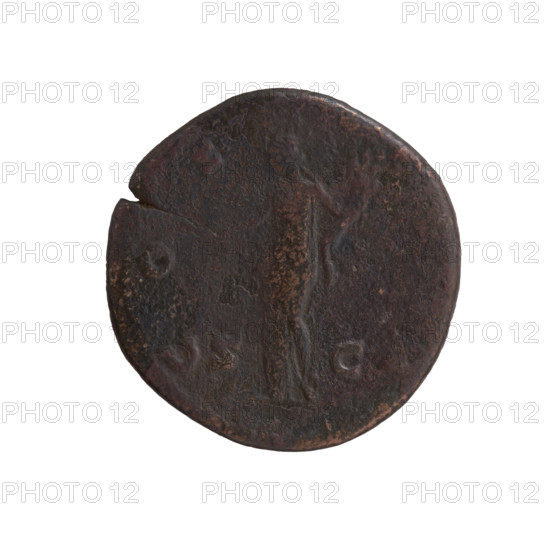 Dupondius, Antoninus Pius (86–161; Roman emperor 138–161), issuer Antoninus Pius — obverse: head of Antoninus Pius in radiant crown facing right, inscription ANTONINVS AVG PIVS P; reverse: Aequitas standing left holding scales in right hand and cornucopia in left, inscription COS in exergue and SC in fields; dated 150–151; Roman Empire, Rome; coin (bronze), diameter 25.5–26.0 mm, weight 11.65 g, axis 180°.