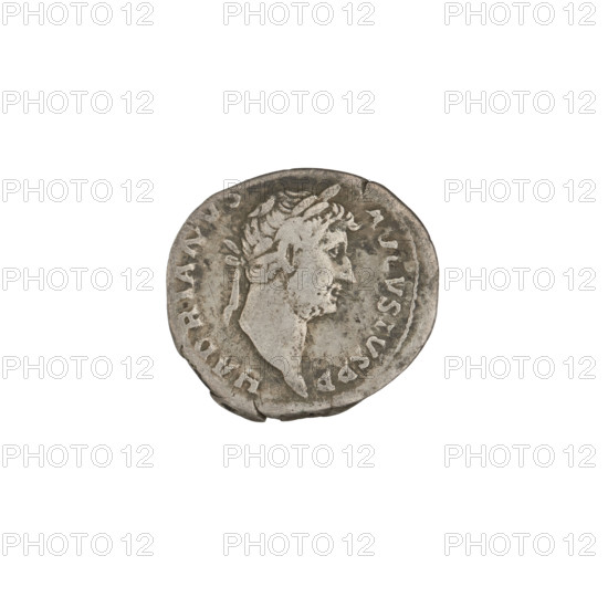 Denarius, Hadrian (76–138; Roman emperor 117–138). Obverse: head of Hadrian in laurel wreath facing right; rim inscription HADRIANVS AVGVSTVS. Reverse: Aequitas (personification) standing left, wearing a long robe, holding scales in right hand and a cornucopia in left; rim inscription COS III. Date: 128–132. Rome, Roman Empire (27 BC–476). Coin, weight 3.10 g.