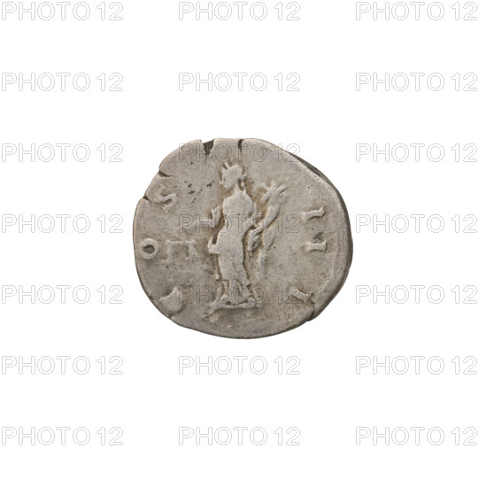 Denarius of Hadrian (76–138), Roman emperor 117–138. Obverse: head of Hadrian in laurel wreath facing right; rim inscription HADRIANVSAVGVSTVS. Reverse: Aequitas (personification) standing left, wearing a long robe, holding scales in right hand and cornucopia in left; rim inscription COS III. 128–132 CE, Rome. Silver coin, weight 3.10 g.