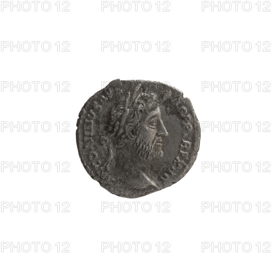 Denarius, Antoninus Pius (86–161; Roman emperor 138–161), issuer: Antoninus Pius. Obverse: Head of the emperor in a laurel wreath facing right, inscription NTONINVS AVG S P P TR P XIIII. Reverse: Naked Genius stands frontally with head turned left, holding a patera in his right hand and ears of corn in his left, inscription C O S IIII. Date: 150–151. Culture/period: Roman Empire (27 BC–476). Place: Rome. Object type: coin. Diameter: 16.0–17.0 mm. Weight: 2.90 g. Axis: 180°.