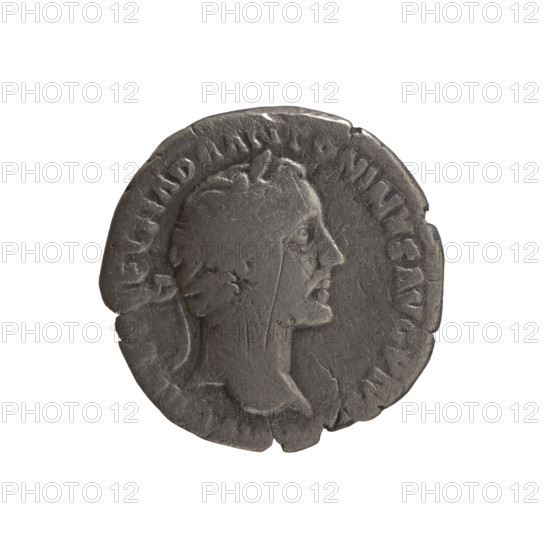 Denarius, Antoninus Pius (86–161; Roman emperor 138–161), issuer: Antoninus Pius. Obverse: head of the emperor in a laurel wreath facing right, inscription CAES T AEL HADR ANTONINVS AVG PIVS. Reverse: Tranquillitas standing right, holding a rudder in her right hand and ears of corn in her left, inscription R POT XIIII - C. Iconography: ears of corn, personification Tranquillitas, rudders; head of the emperor in a laurel wreath. Date: 150–151 CE, Roman Empire (27 BCE–476 CE), Rome. Coin: diameter 17.5–18.0 mm, weight 2.67 g, axis 180 degrees.