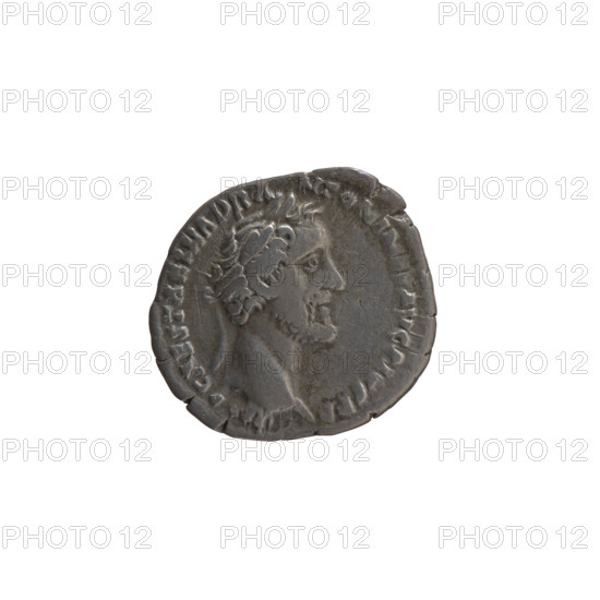 Denarius, Antoninus Pius (86–161; Roman emperor 138–161), issuer; obverse: head of the emperor in a laurel wreath facing right, inscription IMP CAES T AEL HADR A - NTONINVS AVG PIVS PP; reverse: Tranquillitas standing right, holding a rudder in her right hand and ears of corn in her left, inscription TR POT XV - CO S IIII; iconography includes ears of corn, personifications, rudders; episode TRANQ, 151–152; Roman Empire (27 BC–476), Rome; coin; diameter 16.5–18.0 mm, weight 3.00 g, axis 180°.