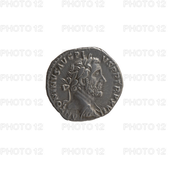 Denarius of Antoninus Pius (86–161; Roman emperor 138–161). Obverse: Head of the emperor in a laurel wreath facing right, inscription ANTONINVS AVG PI - VS PP TR P XVII. Reverse: Annona personified, standing left, holding ears of corn in her right hand and resting her left on a container (modius) standing on a ship, inscription C OS - IIII all around. Iconography includes personifications, ears of corn, modius, ships. Date: 153–154. Roman Empire. Coin. Diameter 17.0–18.0 mm, weight 3.10 g, axis 195°.