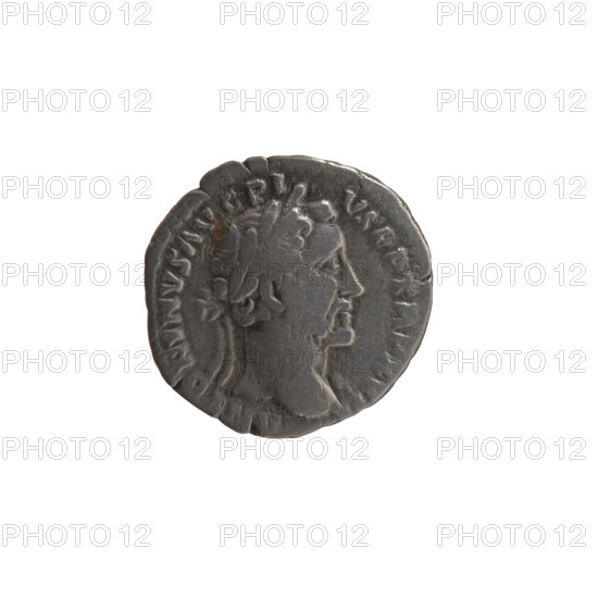 Denarius of Antoninus Pius (86–161; Roman emperor 138–161). Obverse: Head of Antoninus Pius in a laurel wreath facing right, inscription ANTONINVS AVG PI–VS PP TR P XVII (circumferential). Reverse: Fortuna standing right; in her right hand she holds a long rudder leaning against a globe, in her left hand a cornucopia, inscription C OS–IIII (circumferential). Dated 153–154. Roman Empire (27 BC–476), Rome. Coin; diameter 17.0 mm, weight 3.15 g, axis 180°.