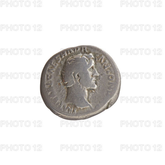 Denarius of Antoninus Pius (86–161; Roman emperor 138–161), obverse: head of Antoninus Pius bare, right, inscription IMP T AEL CAES HADR - ANTONI all around; reverse: Fortuna standing left, holding a rudder resting on a globe in her right hand and a cornucopia in her left, inscription AVG PIVS PM - TRP COS II all around, dated 139. Roman Empire (27 BC–476), Rome. Coin; diameter 17.0–19.0 mm, weight 3.47 g, axis 180°.