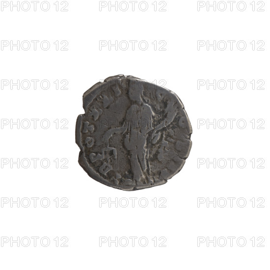 Denarius of Antoninus Pius (86–161; Roman emperor 138–161), issued 157–158. Obverse: head of the emperor in a laurel wreath facing right, inscription 'AV? IVS PP IMP II' (legend letters as given). Reverse: Aequitas standing left, holding scales in right hand and cornucopia in left, inscription 'TR POT XXI – C – COS III' (legend letters as given). Roman Empire (27 BC–476), Rome. Silver coin, diameter 16.0 mm, weight 2.78 g, axis 210°.
