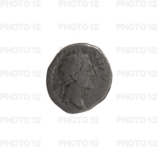 Denarius, Antoninus Pius (86–161; Roman emperor 138–161), issuer: Antoninus Pius. Obverse: Head of Antoninus Pius in laurel wreath facing right, legend NINVS AV. Reverse: Fortuna standing left, holding a long rudder in her right hand and a horn of plenty in her left hand, legends SEQ, ENS, COS IIII. Date: 158–159. Roman Empire (27 BC–476), Rome. Coin; diameter 15.0–16.0 mm, weight 2.65 g, axis 210°.