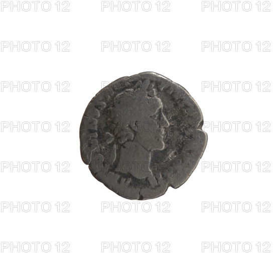 Denarius, Antoninus Pius (86–161; Roman emperor 138–161) — obverse: head of the emperor in a laurel wreath facing right, inscription 'ANTONINVS AVG - PIVS PP TR P XXII'; reverse: facade of a temple with eight columns and two statues (Divine Augustus and Livia), inscription 'TEMPLVM DIV A, G REST', episode 'COS IIII.' Date: 158–159. Roman Empire (27 BC–476), Rome. Coin: diameter 17.0–17.5 mm, weight 2.50 g, axis 195°.