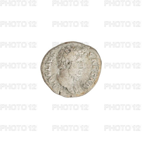 Denarius, Aelius (101–138; successor of Hadrian 136–138). Obverse: head of Aelius facing right; rim inscription 'LAELIVSCAESAR'. Reverse: Concordia seated left on a throne, holding a patera in her right hand and resting her left hand on the throne arm in the form of a cornucopia; rim inscription 'TRPOTCOSII'. Episode: CONCORDIA, 137, Rome, Roman Empire (27 BC–476). Coin; weight 3.45 g.