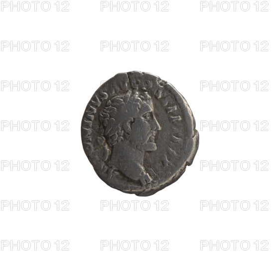 Denarius of Antoninus Pius (86–161; Roman emperor 138–161). Obverse: head of Antoninus Pius in a laurel wreath facing right, inscription ANTONINVS G PIVS PP T (etc.). Reverse: Felicitas (personification) standing left, holding a globe in her right hand and a cornucopia in her left, inscription FELICITATI AVG COS II. Date: 159–160. Roman Empire. Rome. Coin; diameter 16.0–17.5 mm, weight 2.72 g, axis 0°.