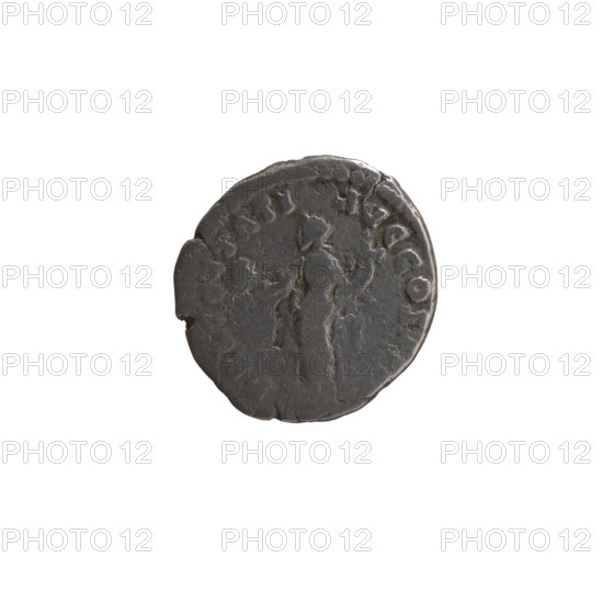 Denarius of Antoninus Pius (86–161; Roman emperor 138–161). Obverse: head of Antoninus Pius in a laurel wreath facing right, legend ANTONINVS G PIVS PP T, X, III. Reverse: Felicitas (personification) standing left, holding a globe in his right hand and a cornucopia in his left, legend FELICITATI AVG COS II. Antonine period, 159–160 CE. Roman Empire. Coin; diameter 16.0–17.5 mm, weight 2.72 g, axis 0°.