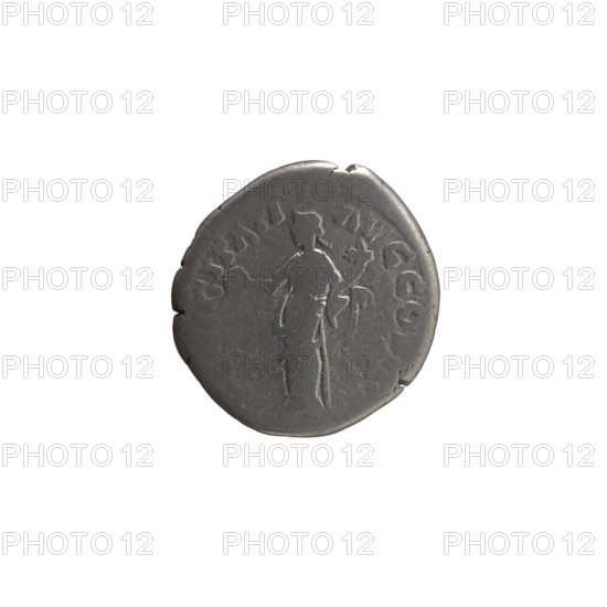 Denarius, Antoninus Pius (86–161; Roman emperor 138–161) — issuer; personifications; iconography: head of the emperor in a laurel wreath; globe (attribute); Felicitas (personification); horns of plenty. Obverse: Head of Antoninus Pius in a laurel wreath facing right, legend ANTONINVS AVG PI, P TRP XXIII. Reverse: Felicitas standing left, holding a globe in his right hand and a cornucopia in his left, legend FELICITATI · AVG · COS · III. Date: 159–160. Place: Rome, Roman Empire. Object type: coin (denarius). Diameter: 16.5–18.0 mm. Weight: 2.92 g. Axis: 180°.