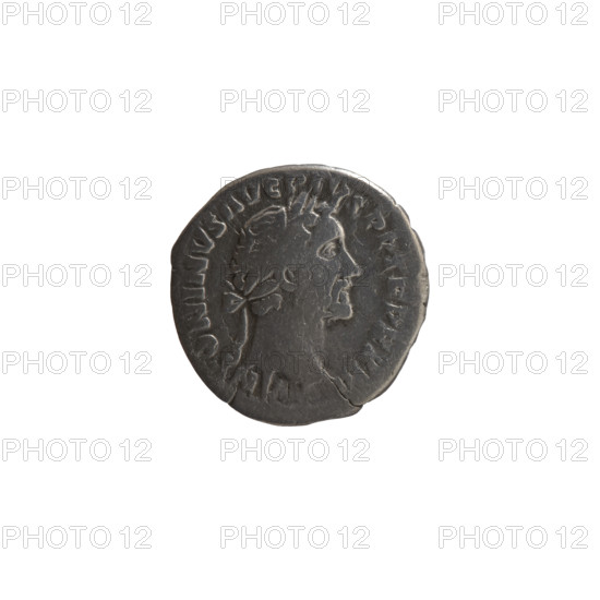 Denarius of Antoninus Pius (86–161; Roman emperor 138–161), c. 159–160. Obverse: Head of the emperor in a laurel wreath facing right, inscription ANTONINVS AVG PIVS PP TRP XXIII. Reverse: Fortuna standing right, holding a rudder leaning against a globe in her right hand and a cornucopia in her left, inscription FORNAOS IIII. Roman Imperial; Rome. Coin; diameter 16.5 mm; weight 2.32 g; axis 0°.