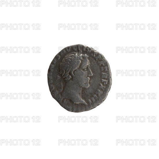Denarius of Antoninus Pius (86–161; Roman emperor 138–161). Obverse: head of Antoninus Pius in a laurel wreath facing right, inscription ANTON S AVG PIVS PP TRP XXIII. Reverse: Pax standing left, holding a branch in his right hand and a long scepter in his left, inscription PACI AVG COS IIII. Date: 159–160. Roman Empire (27 BC–476), Rome. Coin. Diameter 15.5–16.5 mm, weight 2.60 g, axis 180°.
