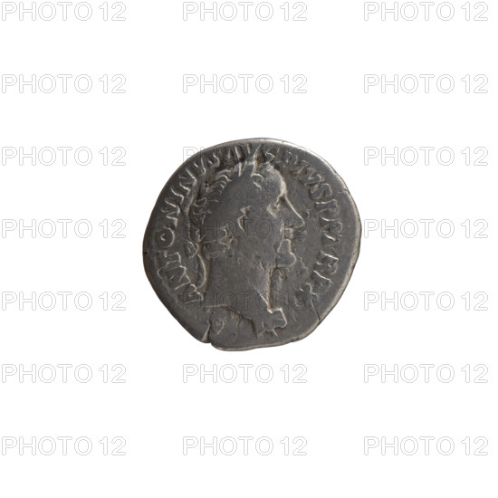 Denarius, Antoninus Pius (86–161; Roman emperor 138–161), issuer; obverse: head of Antoninus Pius in a laurel wreath facing right, inscription 'ANTONINVS AVG PIVS PP TRP XX' all around; reverse: Pax (personification) standing left, holding a branch in his right hand and a long scepter in his left, inscription 'PACI AVG - COS IIII' all around; iconography: branches, scepters, personifications; date: 159–160; place: Rome, Roman Empire; medium: coin; dimensions: diameter 16.0–17.0 mm, weight 2.95 g, axis 180°.