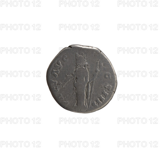 Denarius, Antoninus Pius (86–161; Roman emperor 138–161), issuer: Antoninus Pius — iconography: branches, scepters, personifications, head of the emperor in a laurel wreath, Pax (personification). Obverse: Head of Antoninus Pius in a laurel wreath facing right, inscription ANTONINVS AVG PIVS PP TRP XX all around. Reverse: Pax standing left, holding a branch in his right hand and a long scepter in his left, inscription PACI AVG COS IIII all around. Date: 159–160. Culture/place: Roman Empire, Rome. Object type: coin (denarius). Dimensions: diameter 16.0–17.0 mm, weight 2.95 g, axis 180°.
