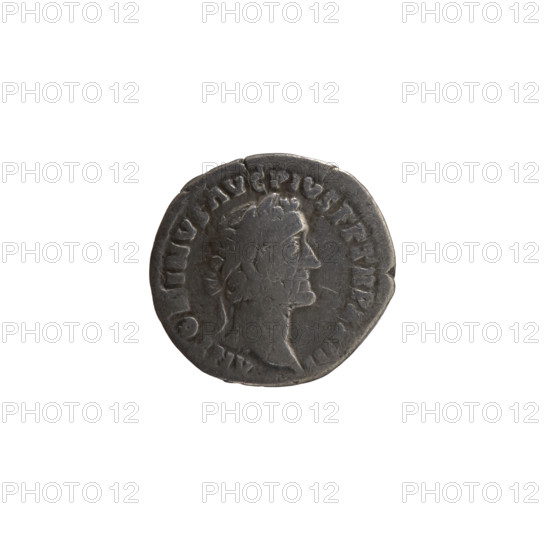Denarius, Antoninus Pius (86–161; Roman emperor 138–161), issuer: Antoninus Pius — obverse: head of the emperor in a laurel wreath facing right, legend ANTOINVS AVG PIVS PP TRP XXIII; reverse: Salus standing left, holding a patera above an altar around which a snake coils in her outstretched right hand, and a long scepter in her left, legend SALVTI AVG; dated 159–160; Roman Empire; minted in Rome; coin; diameter 16.0–18.0 mm; weight 3.00 g; axis 180°.