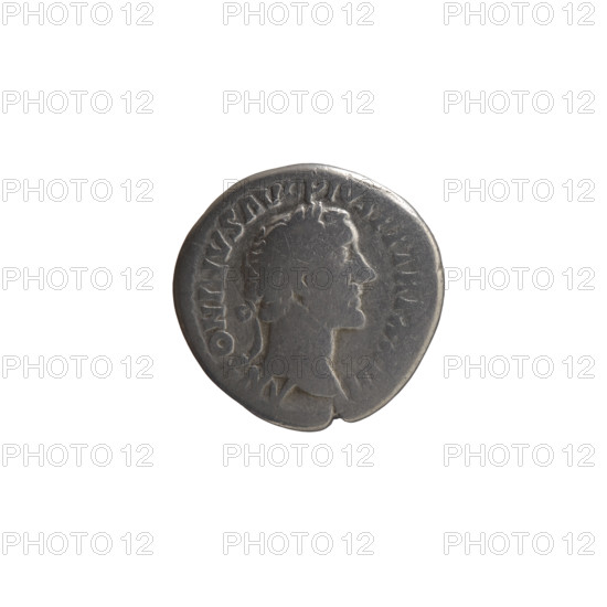 Denarius of Antoninus Pius (86–161; Roman emperor 138–161), ca. 159–160. Obverse: head of the emperor in a laurel wreath facing right, inscription ANTONINVS AVG PIVS PP TRP XXIII. Reverse: Roma seated left, holding Victoria in his outstretched right hand and a spear in his left, inscription RO,A - COS IIII. Personifications: Roma, Victoria; attributes: spears. Roman Empire; mint Rome. Coin: silver denarius, diameter ~17.0–17.5 mm, weight 2.67 g, axis 0°.