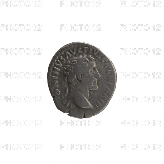 Denarius of Antoninus Pius (86–161; Roman emperor 138–161), issuer: Antoninus Pius; obverse: head of the emperor in a laurel wreath facing right, inscription ANTONINVS AVG PIVS PP TRP XXIII; reverse: Salus standing left, holding a patera in her outstretched right hand above an altar around which a snake coils, and a long scepter in her left hand, inscription SALVTI AVG COS IIII; date circa 159–160; Roman Empire (27 BC–476), Rome; coin; diameter 16.0–18.0 mm; weight 3.00 g; axis 180°.