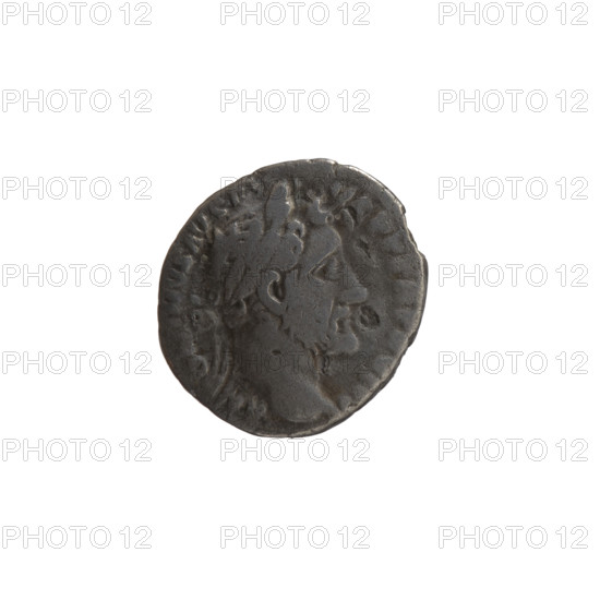 Denarius, Antoninus Pius (86–161; Roman emperor 138–161), issuer: Antoninus Pius. Obverse: Head of Antoninus Pius in laurel wreath facing right, inscription 'ANTONINVS AVG P—VS PP TR P XVIII'. Reverse: Fortuna standing right; in her right hand she holds a long rudder leaning against a globe, in her left hand she holds a cornucopia, inscription 'COS—IIII'. Date: 154–155. Place: Rome, Roman Empire. Medium/function: coin. Diameter: 16.0–17.0 mm. Weight: 2.58 g. Axis: 180 degrees. Icons: Fortuna (personification), globe, cornucopia, rudder; personifications (iconography).