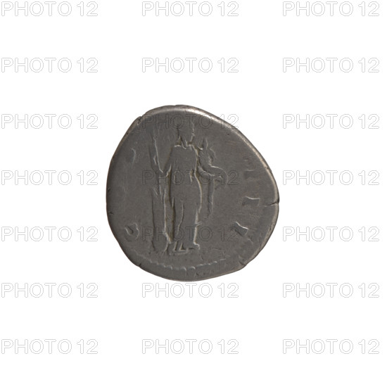 Denarius, Antoninus Pius (86–161; Roman emperor 138–161), issuer. Obverse: Head of Antoninus Pius in laurel wreath facing right, inscription ONINVS AVG PIVS PP TR P XVIII. Reverse: Fortuna standing right, holding a long rudder leaning against a globe in her right hand and a horn of plenty in her left, inscription C S • III all around. Date: 154–155. Place: Rome, Roman Empire. Medium: silver coin. Dimensions: diameter 16.5–18.0 mm, weight 2.92 g, axis 180°.