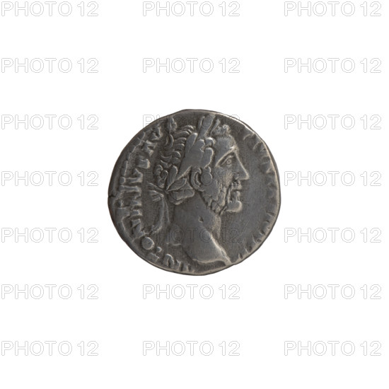 Denarius, Antoninus Pius (86–161; Roman emperor 138–161), issuer: Antoninus Pius — obverse: head of Antoninus Pius in a laurel wreath facing right, inscription ANTONINVS AVG PIVS PP IMP II; reverse: Fortuna standing right, holding a long rudder leaning against a globe in her right hand and a cornucopia in her left, inscriptions TR POT X, X – COS IIII. Date: 155–156. Roman Empire (27 BC–476), Rome. Coin; diameter 16.0–16.5 mm, weight 3.45 g, axis 180°.
